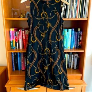 Ralph Lauren equestrian horse shoe print sleeveless dress